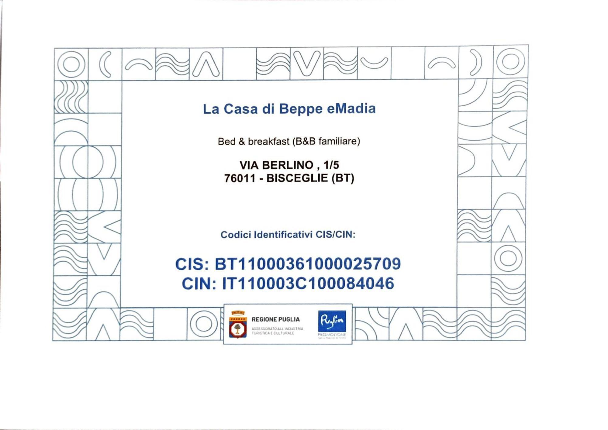 B&B La Casa Di Beppe E Madia Bisceglie Zewnętrze zdjęcie